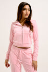 Hoodie "Madison" I juicy pink mit Strasssteinchen