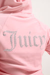 Hoodie "Madison" I juicy pink mit Strasssteinchen