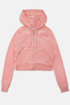 Hoodie "Madison" I juicy pink mit Strasssteinchen