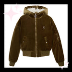 Jacke "Rydell Fur" I dark olive mit Kapuze