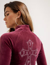 Hoodie "Morgan Cross" I tawny port