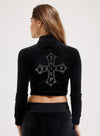 Hoodie "Morgan Cross" I black