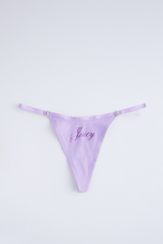 String "Juicy Script" I black, sheer lilac, cotton candy (3er Packung)