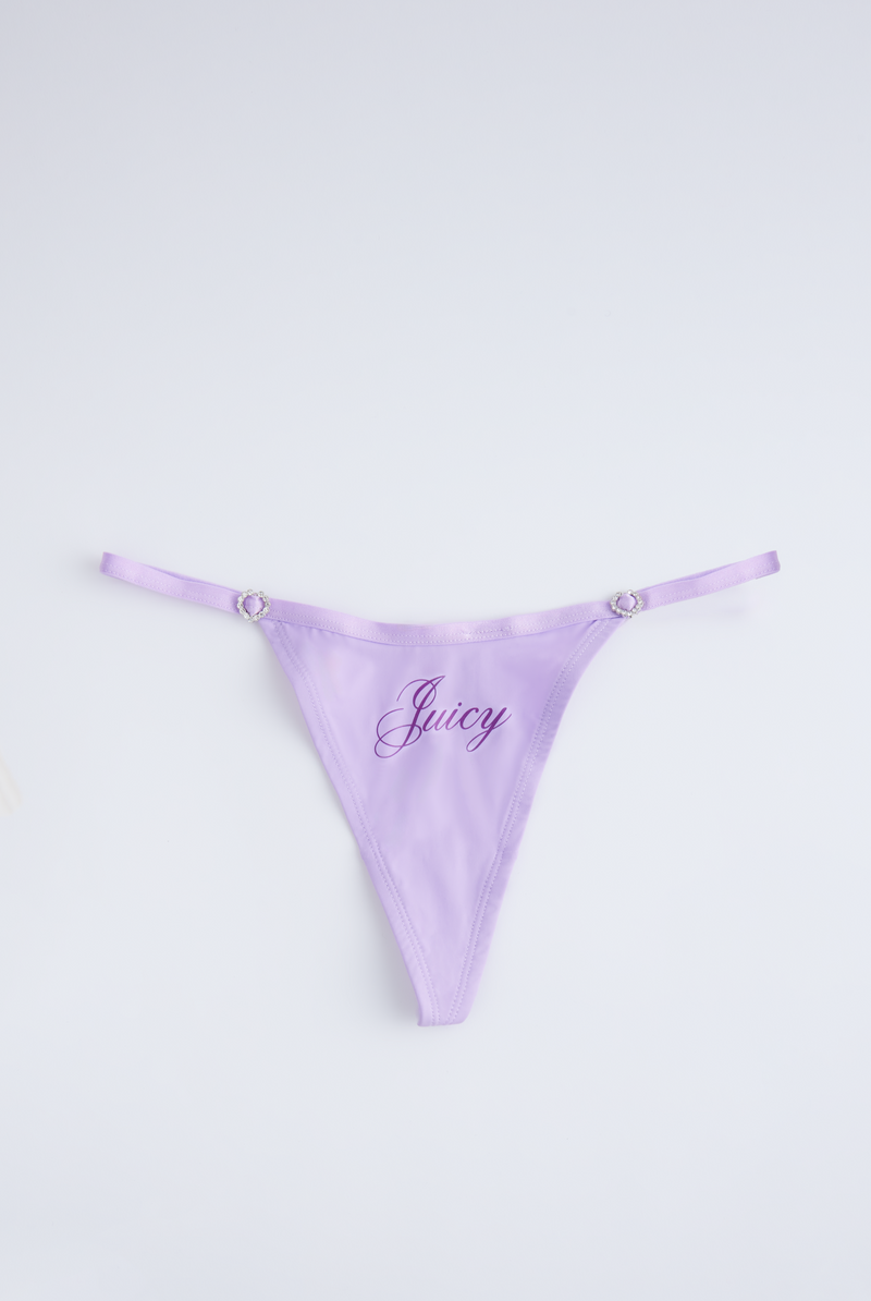 String "Juicy Script" I black, sheer lilac, cotton candy (3er Packung)