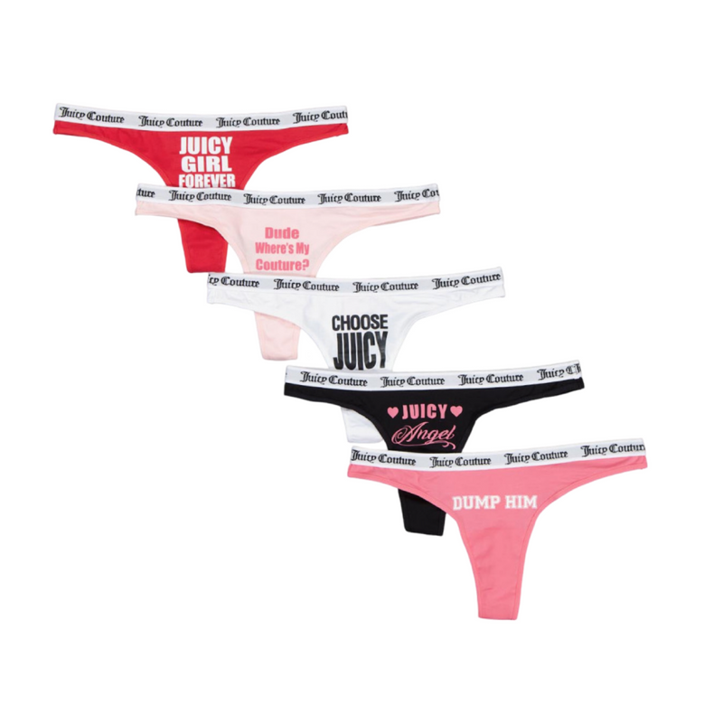 String "Dana Slogan" I red, almond blossom, white, black, hot pink (5er Packung)