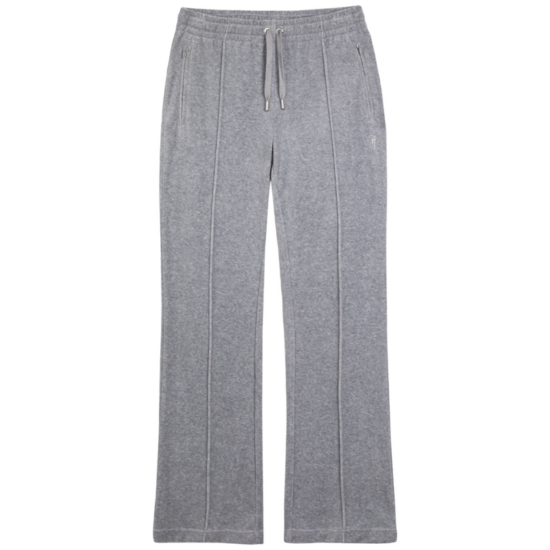 Pant "Tina" I silver marl mit Strasssteinchen